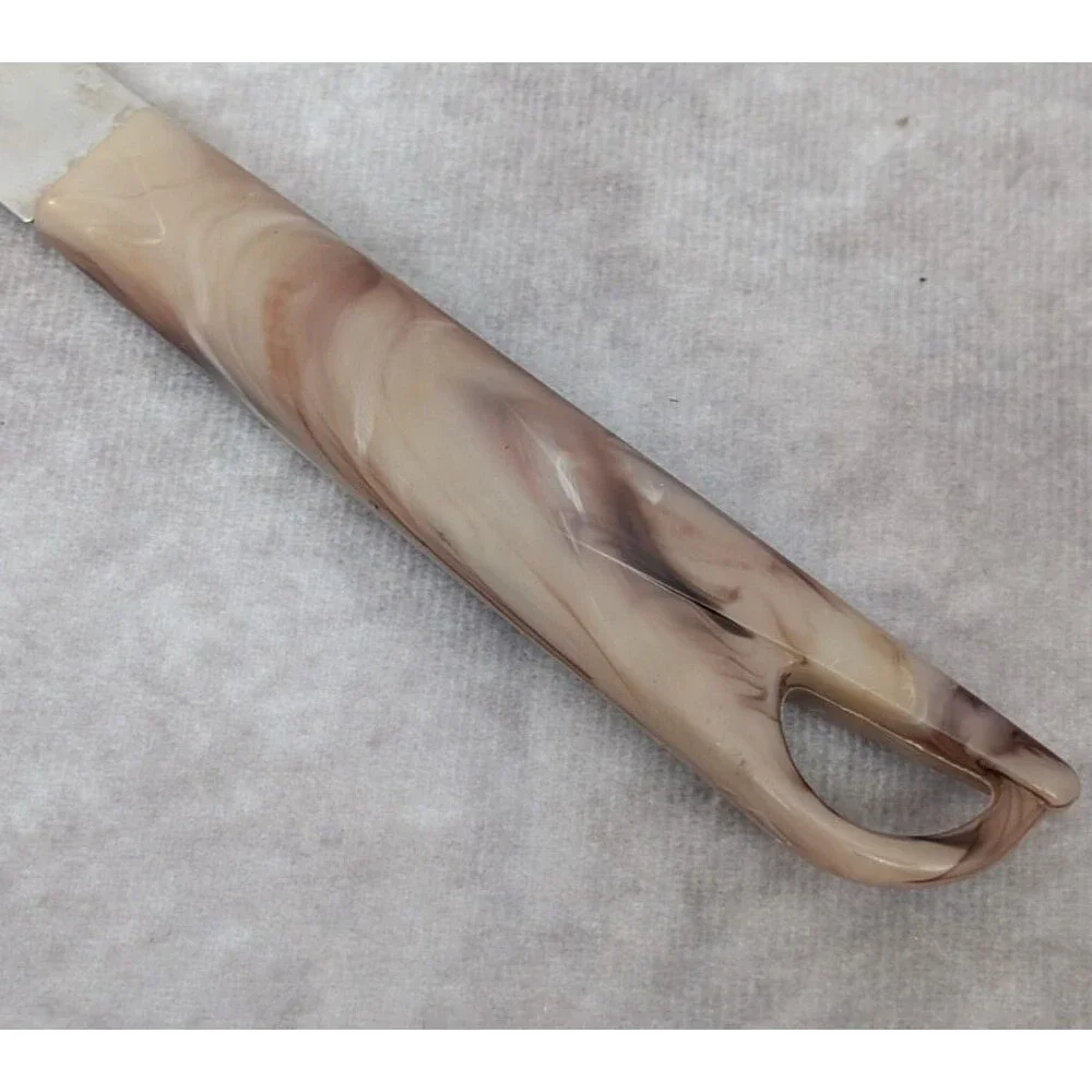 Vintage Tupperware 10 Inch Fork Tipped Serrated Slicer Knife Cattaraugus USA